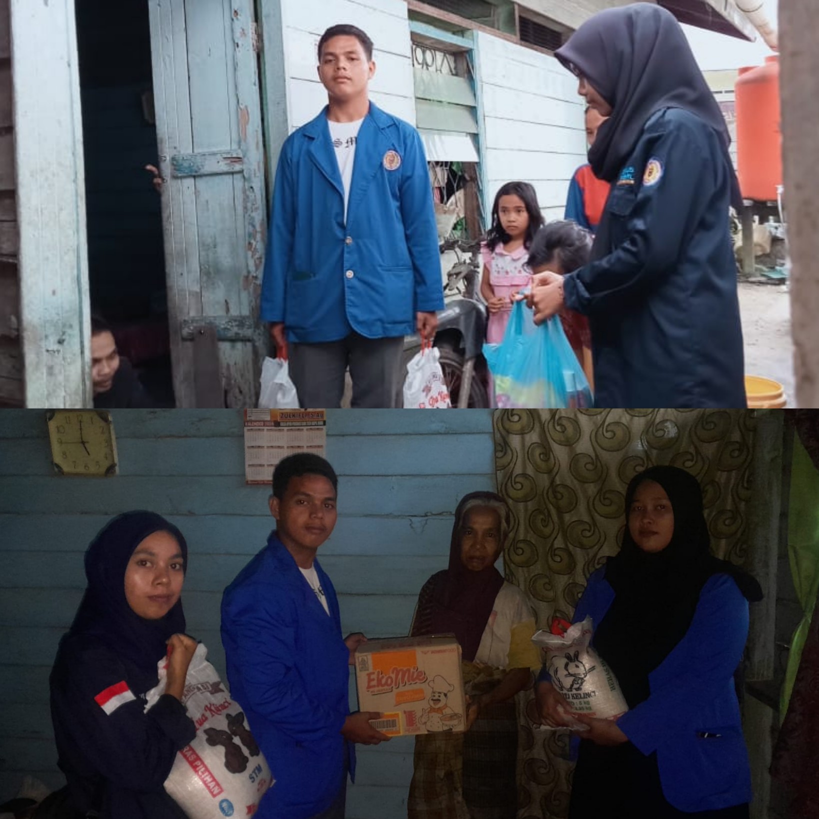 STAI Hubbul Wathan Jenguk Ibu Suarni yang Miliki 3 Anak Gangguan Mental di Sedinginan