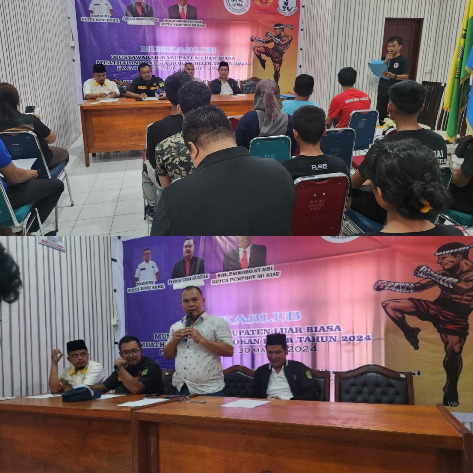 Hasil Muscablub 2024, Jhonni Simanjuntak Terpilih Sebagai Ketua Cabor Muaythai Rohil