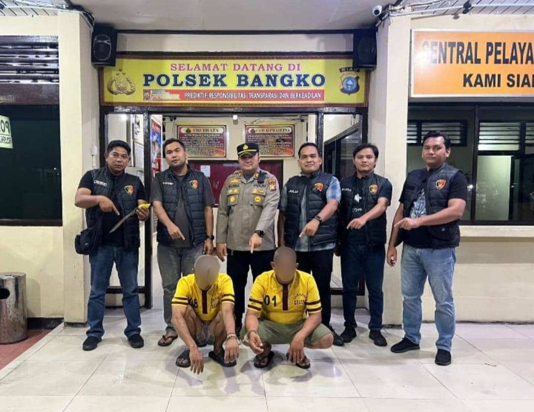 Gercep Tim Opsnal Unit Reskrim Polsek Bangko, Berhasil Tangkap 2 Pelaku Penganiayaan