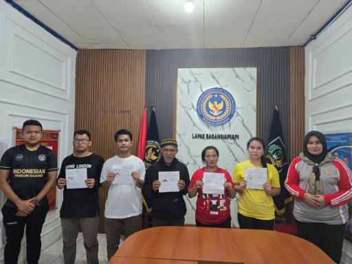 Terima Amnesti dari Presiden Prabowo, 5 Napi Lapas Bagansiapiapi Langsung Bebas