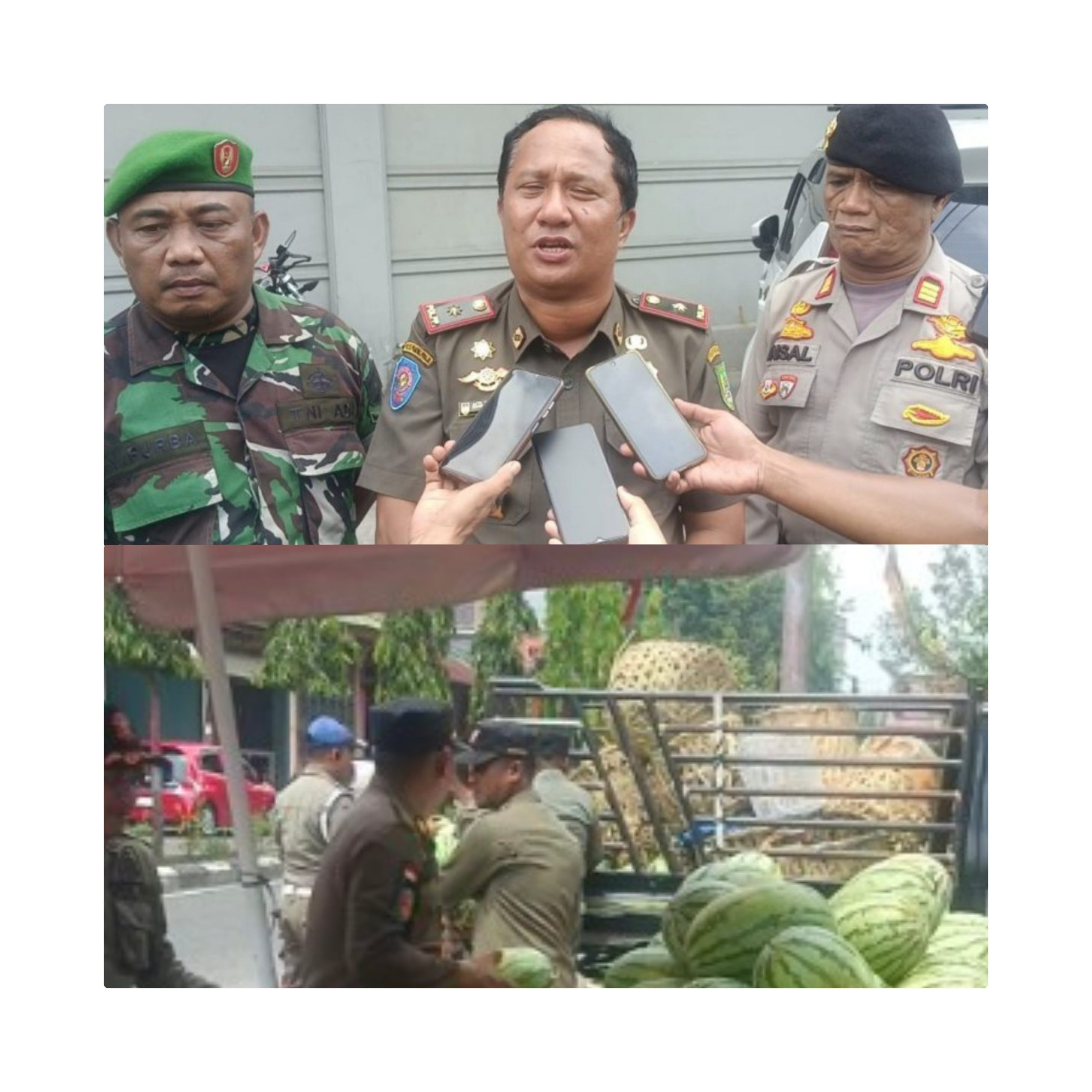 Tegakkan Perda No. 3 Tahun 2014 tentang Ketertiban Umum, Satpol PP Rohil Gelar Operasi Gabungan Penertiban Para PKL